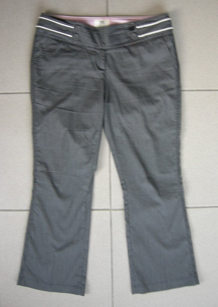 Lange grijze krijtstreep broek van Dept. Maat: XL valt als L, Maat 42/44 (L), Ophalen of Verzenden, Zo goed als nieuw, Dept