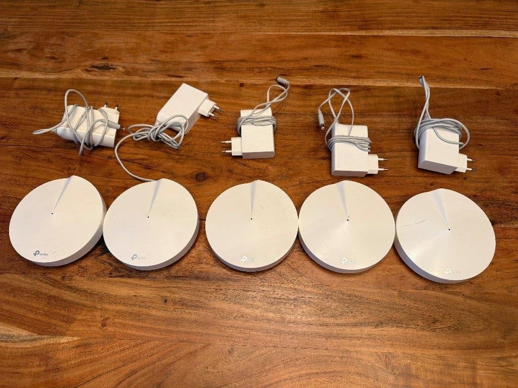 5 stuks Deco M9 Plus AC2200 Smart Home Mesh Wi-Fi Systeem EU, Ophalen, Gebruikt, TP-Link Deco