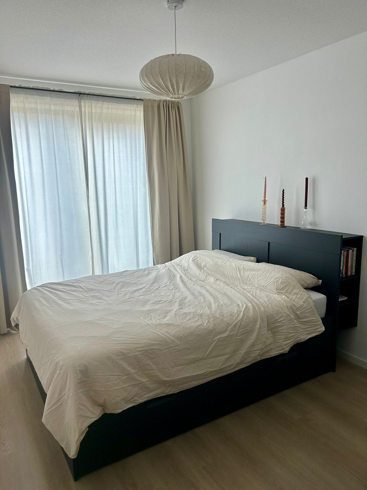IKEA BRIMNES  Bed 160x200 (zwart), Ophalen, Zo goed als nieuw