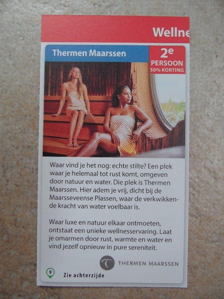 Thermen Maarssen kortingsbon, Tickets en Kaartjes, Drie personen of meer, Kortingsbon, Spa of Sauna