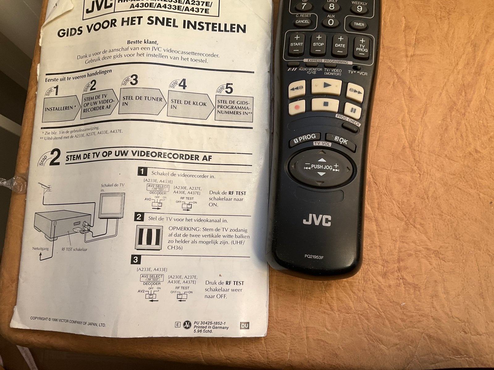 🔥 JVC videorecorder (VCR) afstandsbediening 🔥, Ophalen of Verzenden, Zo goed als nieuw