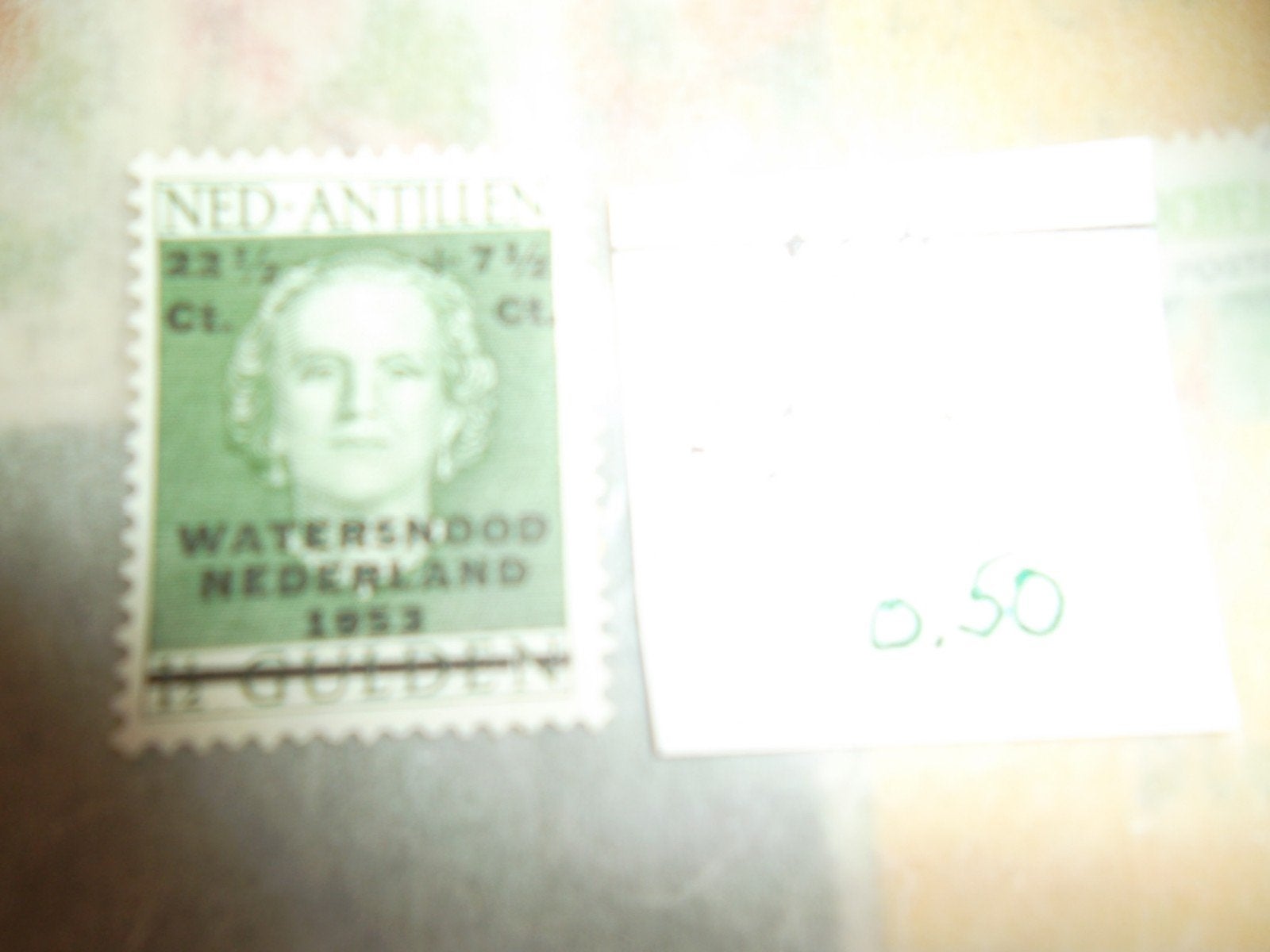 Ned.Antillen postfris watersnoodzegel, Postzegels en Munten, Ophalen of Verzenden