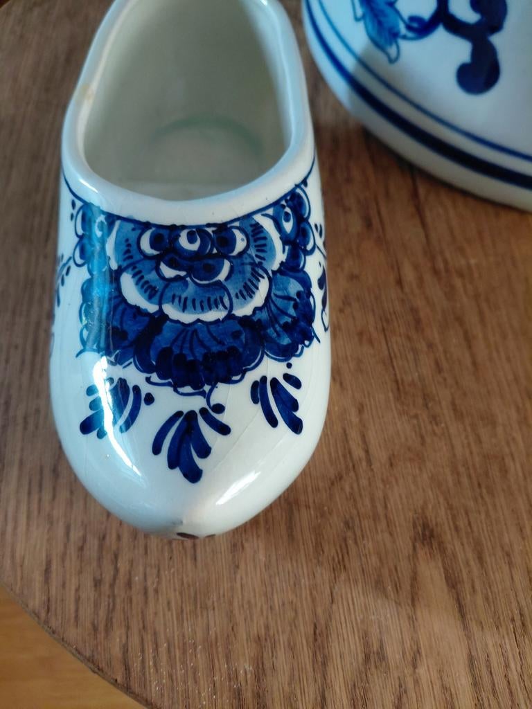 Delftsblauw klompje bloempot, Antiek en Kunst, Ophalen