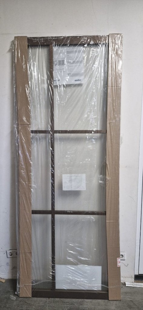 Bronzen deur met glas glas 88.6 x 231 Stomp Links, 80 tot 100 cm, 215 cm of meer, Binnendeur, Nieuw