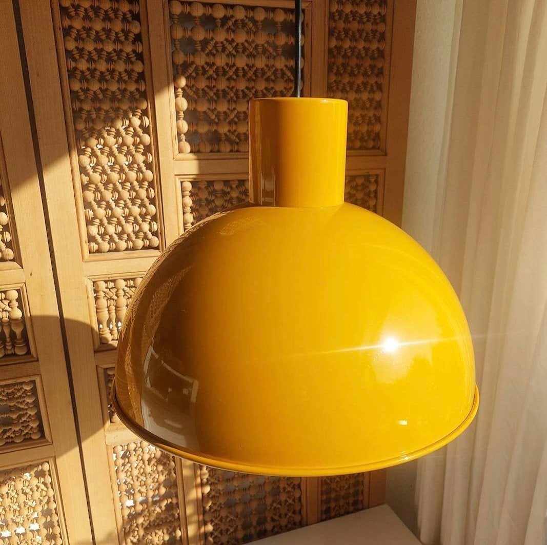 Vintage Scandinavisch Design Hanglamp, Ophalen of Verzenden, Gebruikt, Metaal, Scandinavisch Design