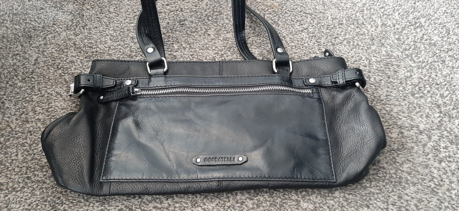Mooie zwarte handtas van P. Fratelli, ongebruikt, Sieraden, Tassen en Uiterlijk, Ophalen of Verzenden, Nieuw, Zwart, Handtas