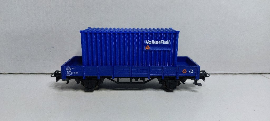 VolkerRail Lage Bakwagon met 20ft. Container **Nieuw** (05), Wisselstroom, Ophalen of Verzenden, NS, Märklin