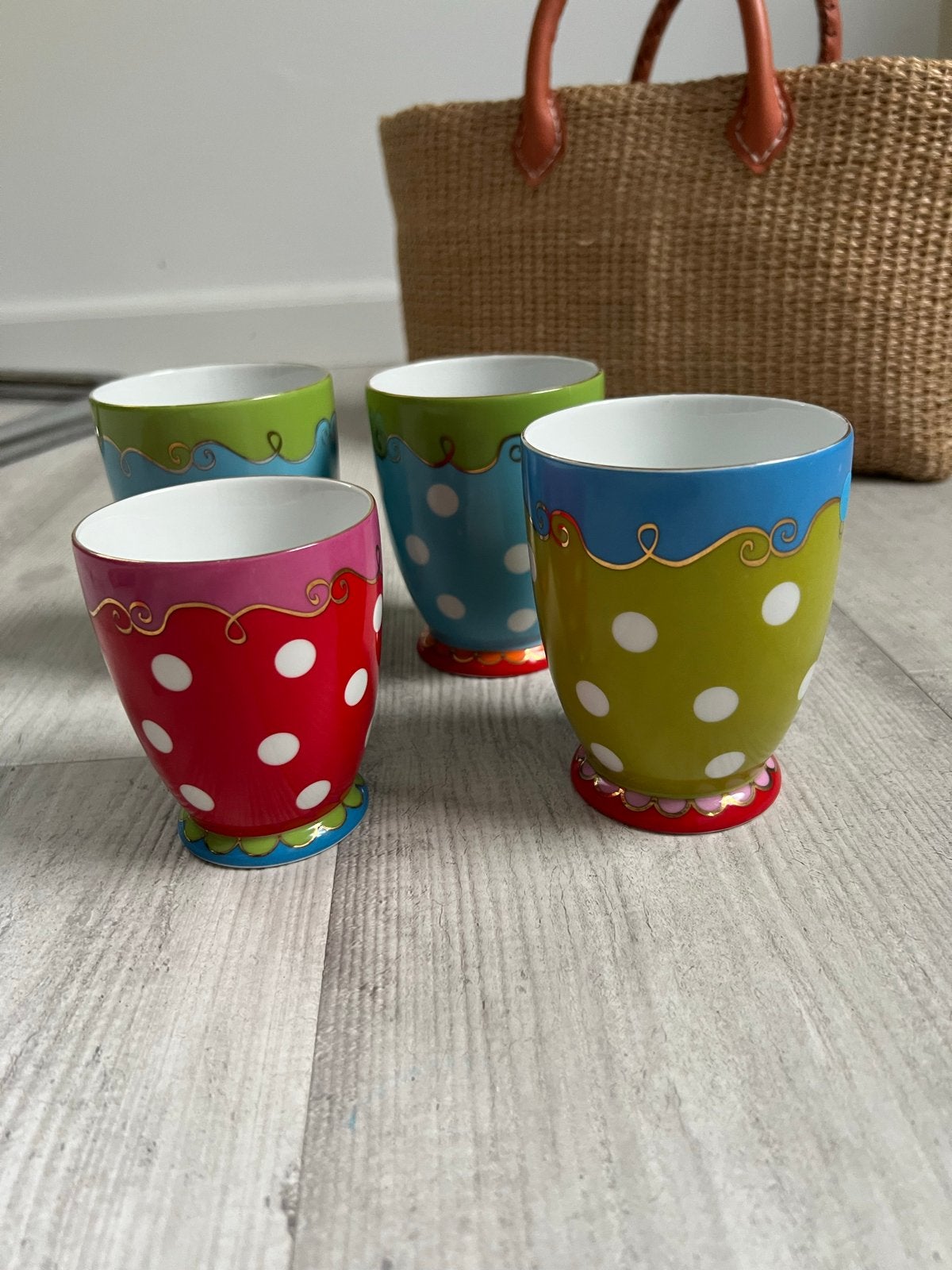 Douwe Egberts x Oilily Mokken - Kleurrijk en in Zeer Goede S, Huis en Inrichting, Eu, Overige merken, Eu, Keramiek
