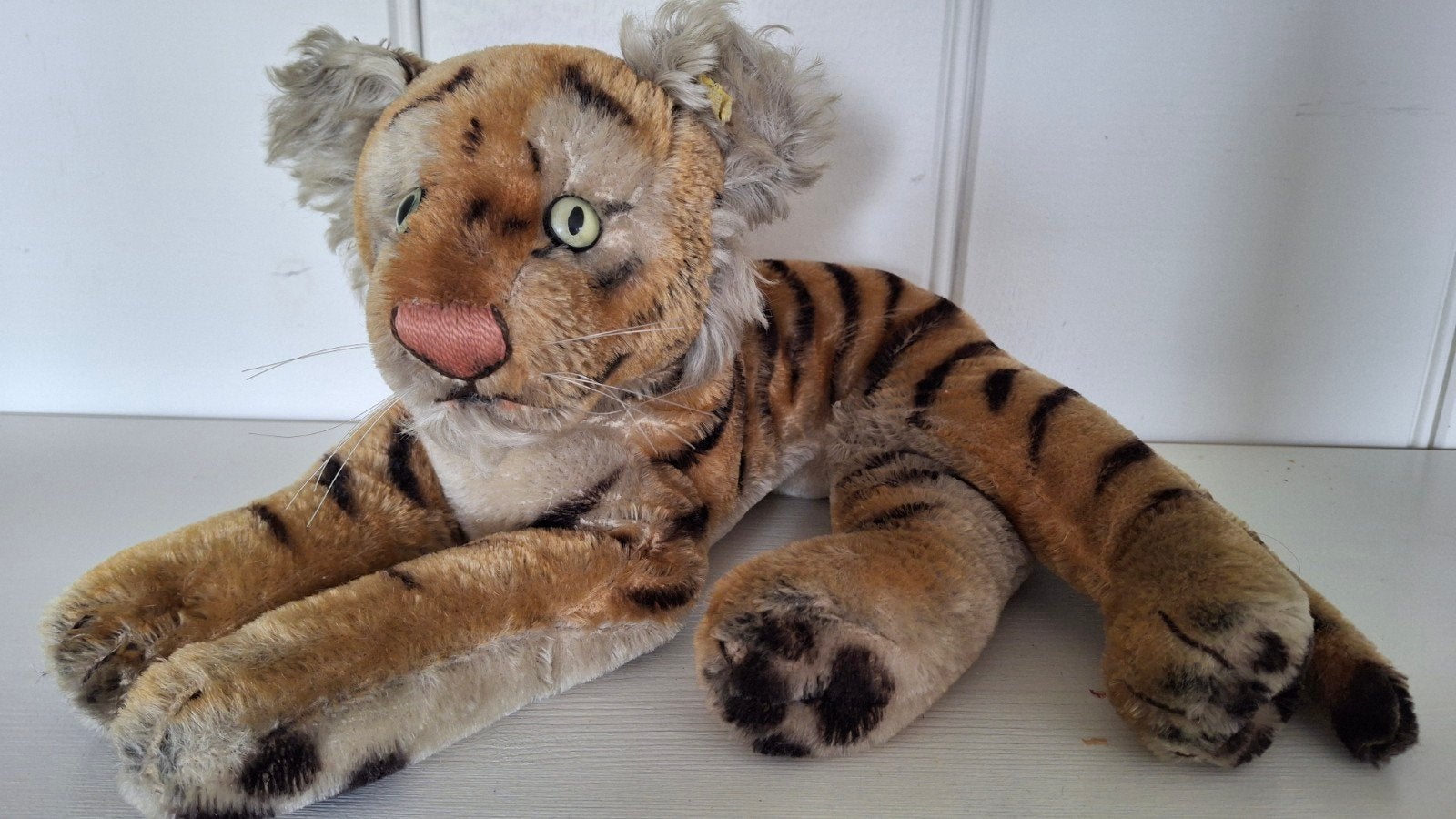 Vintage Steiff Tijger (Tiggy) - Zeldzaam, Antiek en Kunst, Ophalen of Verzenden