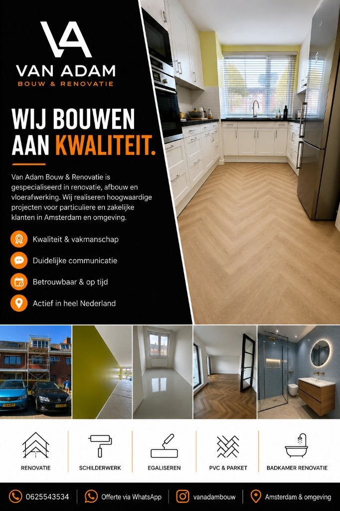 Vloerenlegger | PVC visgraat | Laminaat & Egaliseren, Garantie, Vloeren gieten