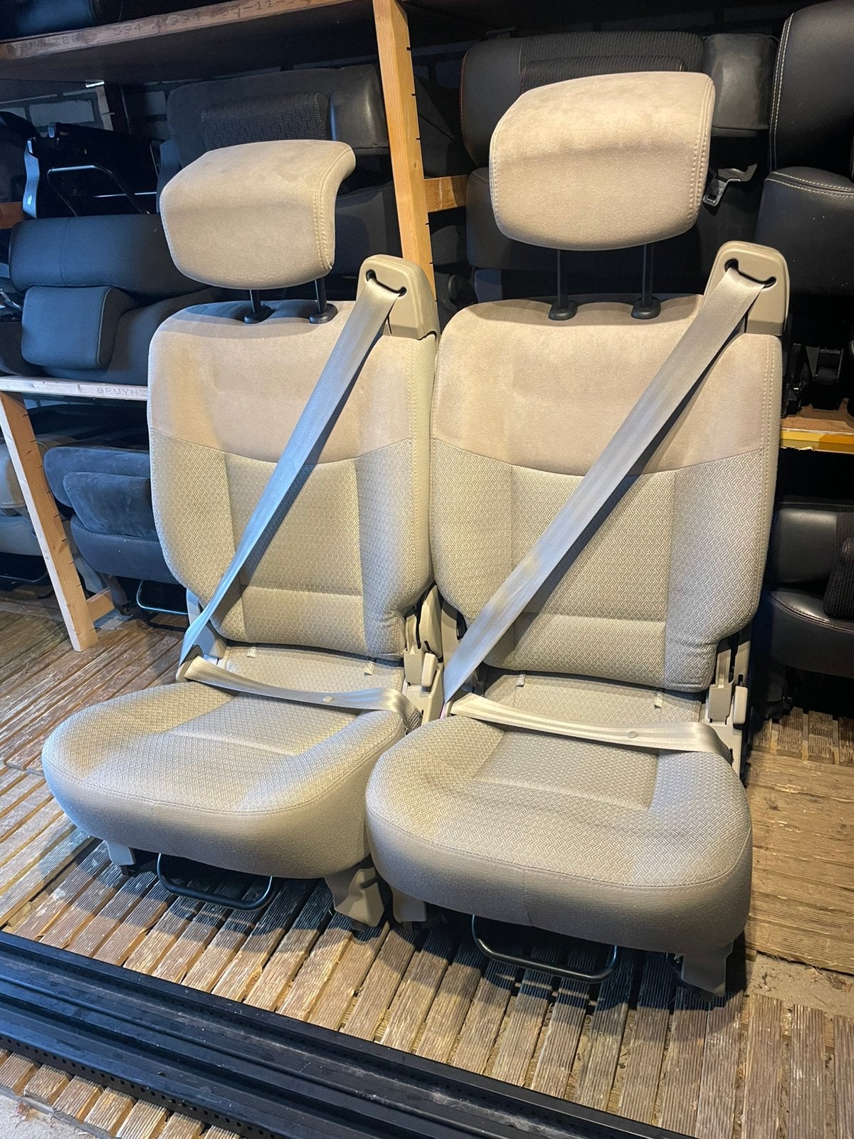 2 zgan zitplaatsen 3p gordel isofix camper bus oldtimer, Ophalen, Gebruikt