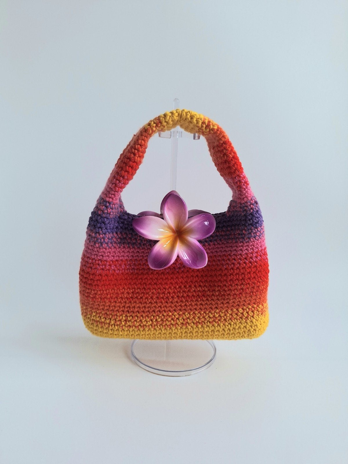 Gehaakte tas tropical maui, Sieraden, Tassen en Uiterlijk, Tassen | Damestassen, Ophalen of Verzenden, Nieuw, Geel, Handtas