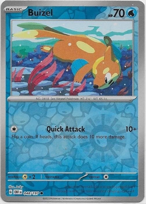 Obsidian Flames,  Buizel [reverse] 48/197, Verzenden, Nieuw, Losse kaart