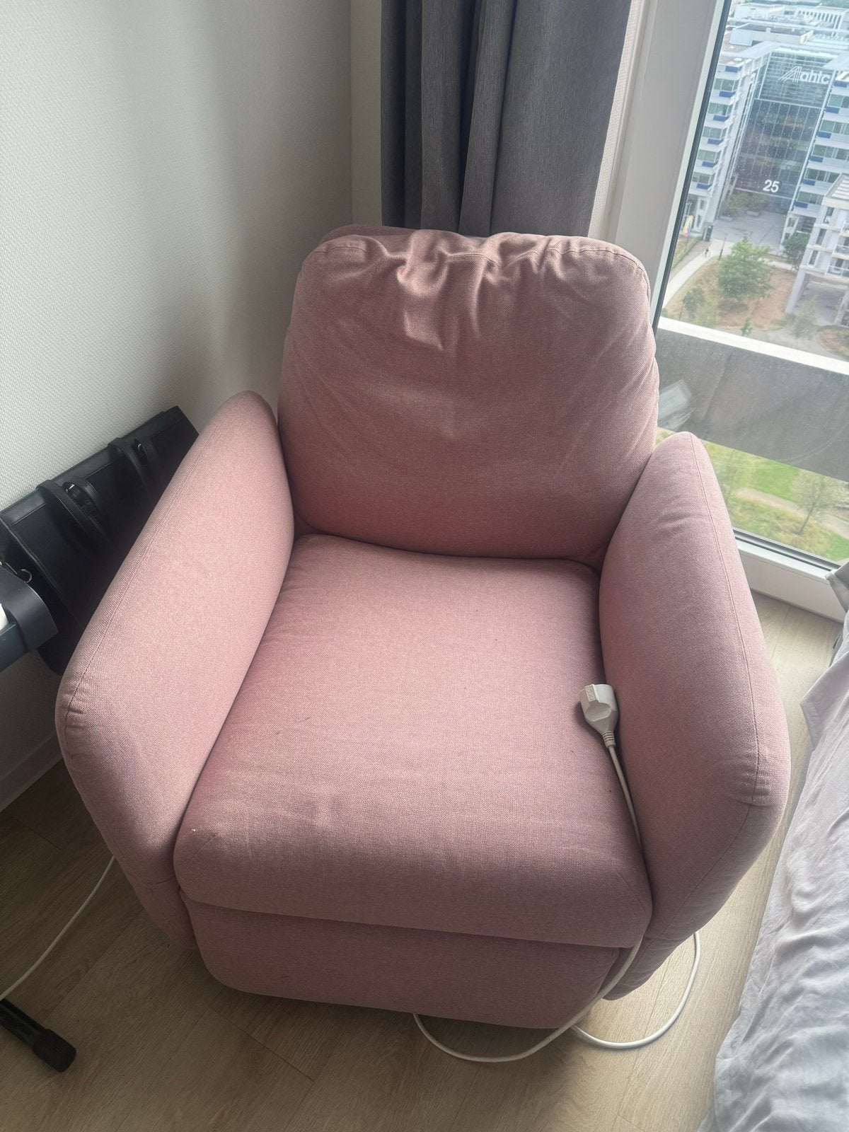 IKEA EKENÄSET fauteuil, lichtroze, 75 tot 100 cm, Ophalen of Verzenden, Zo goed als nieuw, Stof