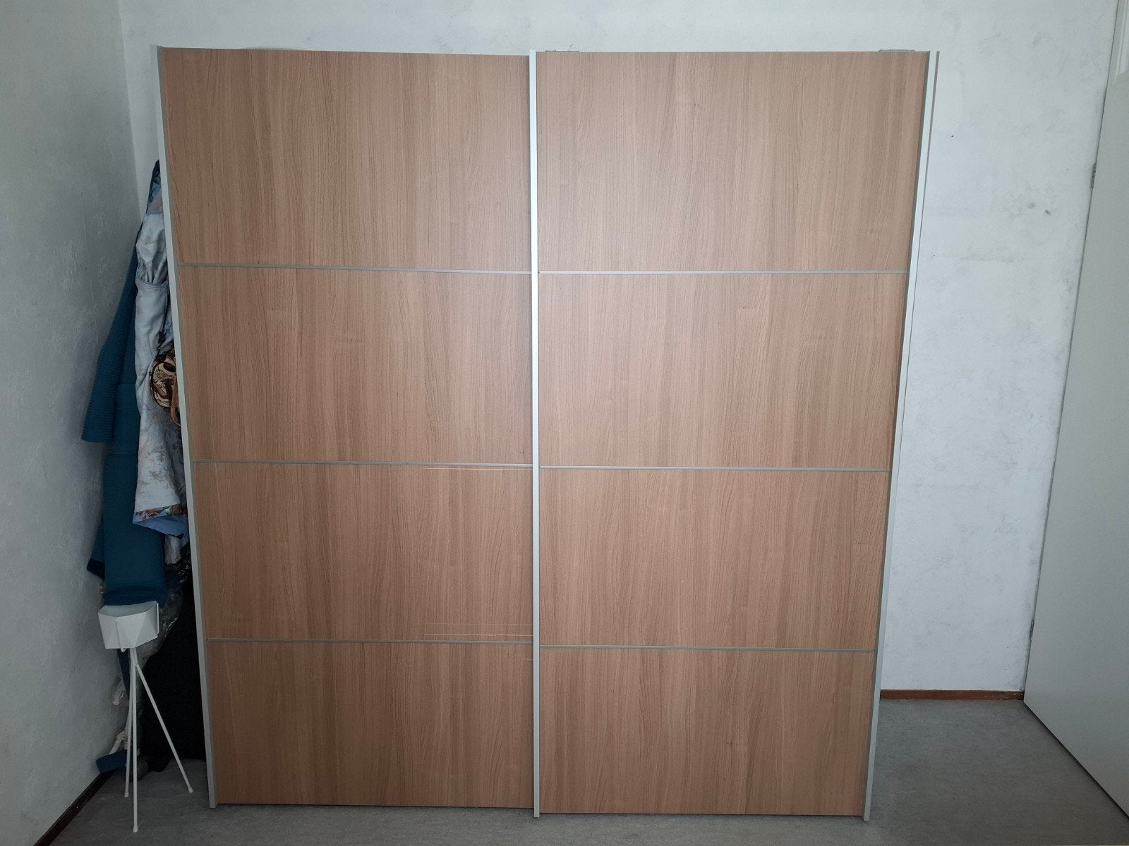 Grote kledingkast met 2 schuifdeuren, Met deur(en), Gebruikt, 200 cm of meer, 150 tot 200 cm