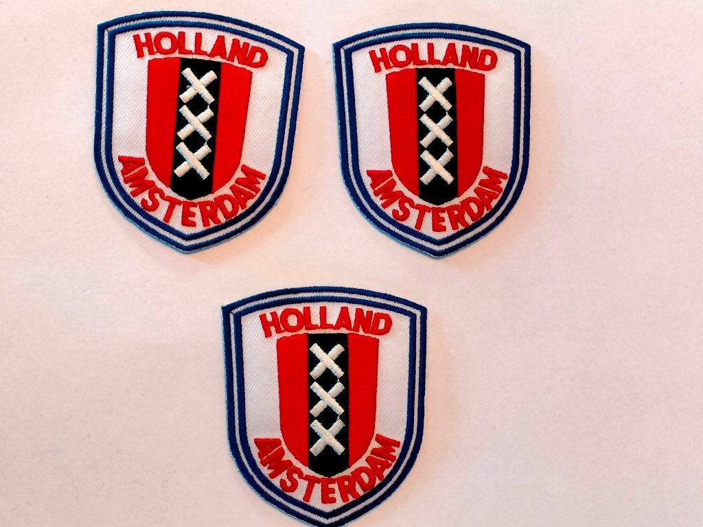 Amsterdam stad logo kleding embleem vintage patch 3, Ophalen of Verzenden, Nieuw