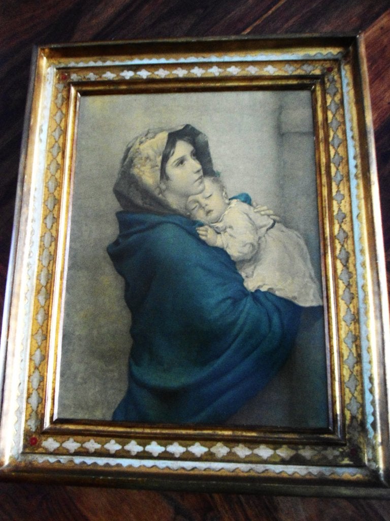Prachtig schilderij La Madonnina door Roberto Ferruzzi, Ophalen, Doek, Portret of Personen, Olieverf