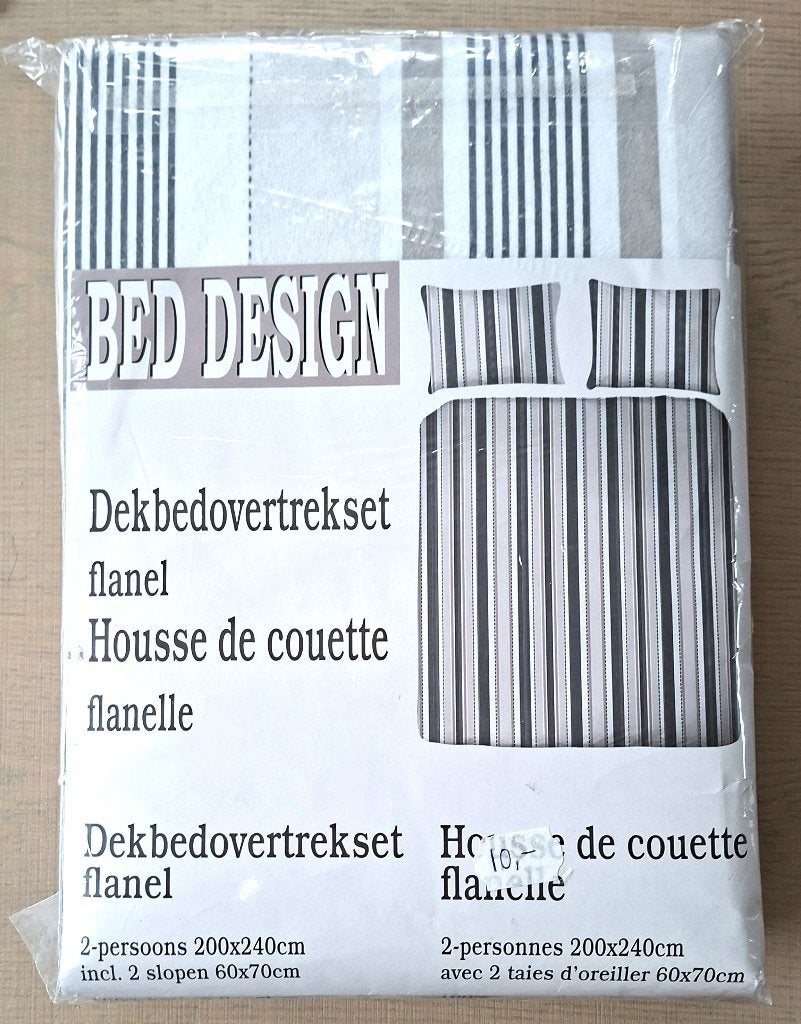 Dekbedovertrekset flanel met twee slopen, Nieuw, Huis en Inrichting, Meerkleurig, Dekbedovertrek, Katoen, Ophalen of Verzenden