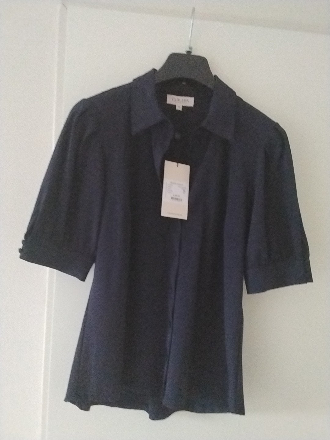 Blouse nieuw travel stof Claudia Strater blauw 38, Ophalen of Verzenden, Nieuw, Blauw