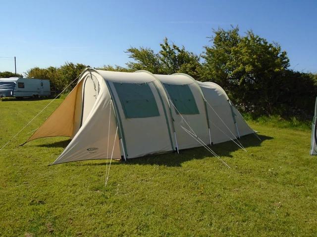 Tent  4 persoons groene Gelert tunneltent, Caravans en Kamperen, Tenten, Ophalen, Zo goed als nieuw, Tot en met 4