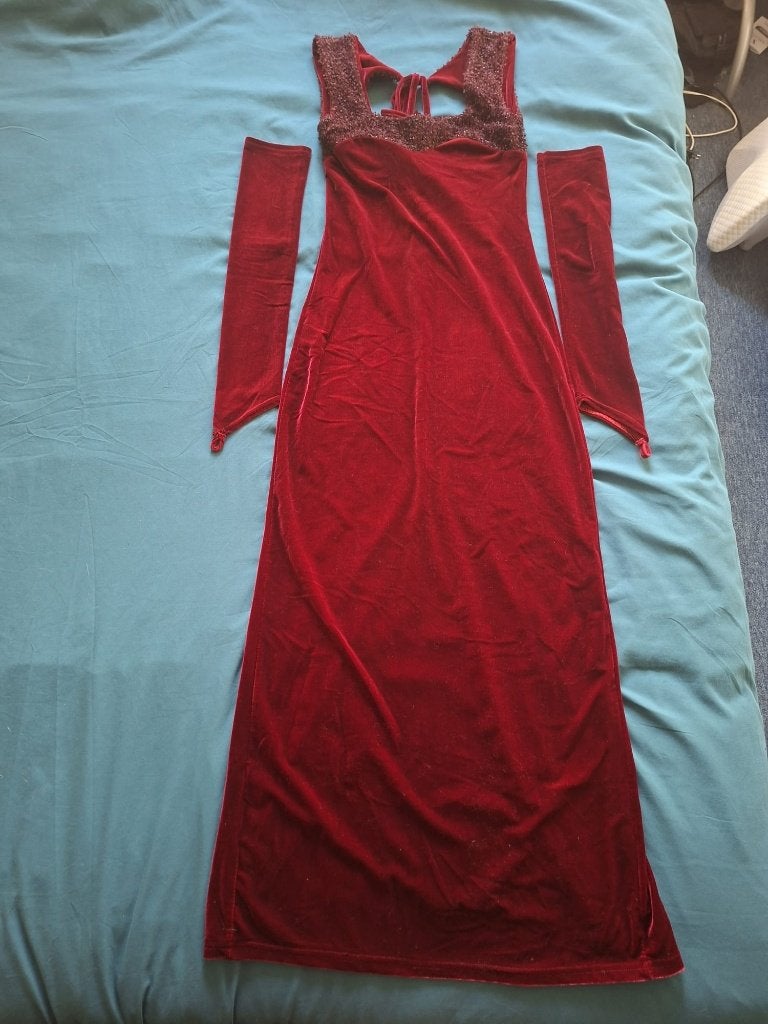 Mooie Bordeauxrode gala jurk maat S/M !!, Kleding | Dames, Maat 38/40 (M), Zwart, Ophalen of Verzenden, Gedragen