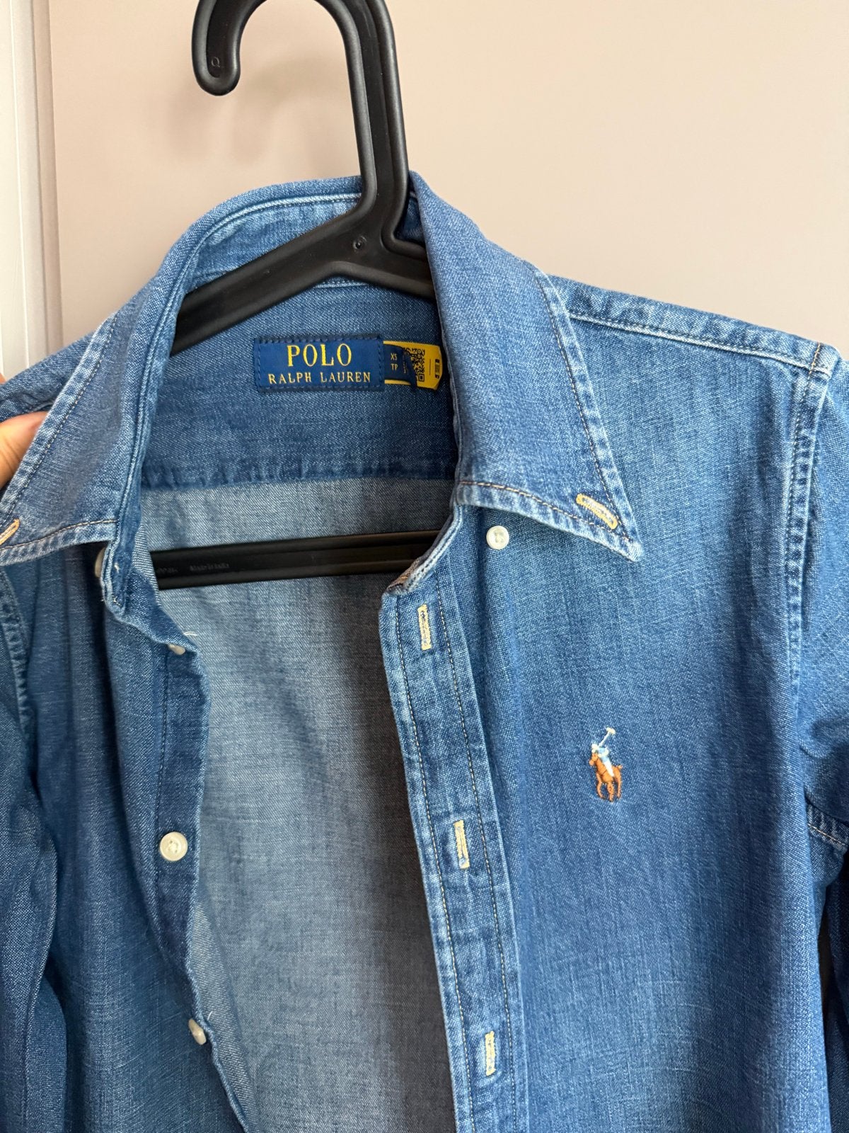 Polo Ralph Lauren denim jurk XS, Blauw, Ophalen of Verzenden, Zo goed als nieuw, Maat 34 (XS) of kleiner