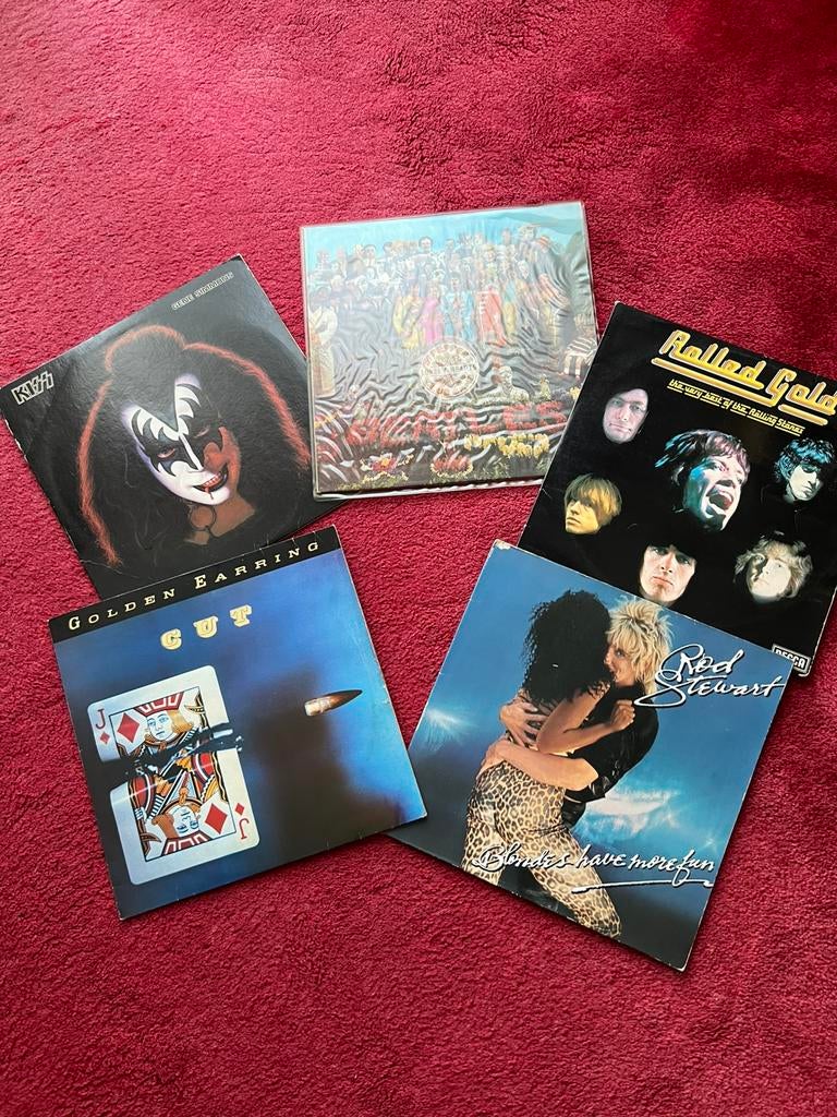 Platen kiss beatles rollingstones golden earing rod stewart, Ophalen of Verzenden, Zo goed als nieuw, Cd of Plaat