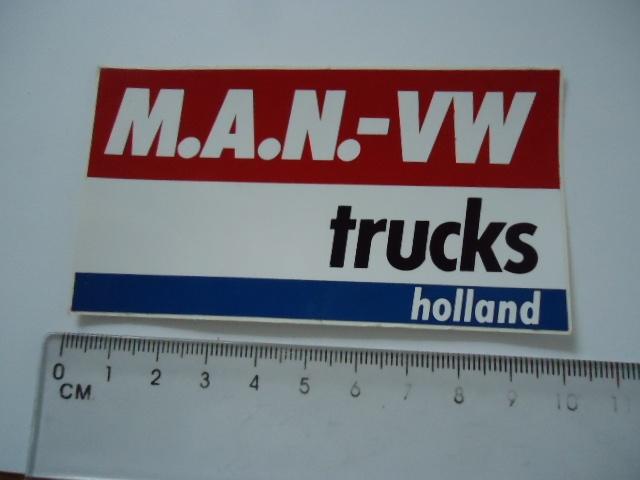sticker oud MAN VW Trucks NL vlag auto truck oldtimer, Verzenden, Zo goed als nieuw, Auto of Motor