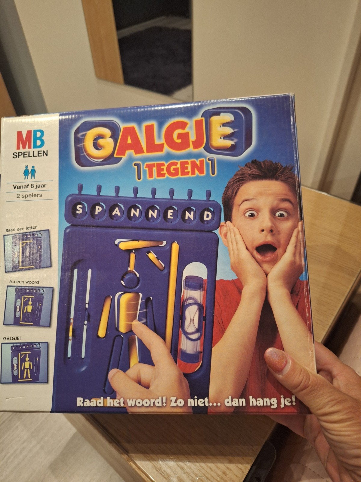 Galgje 1 tegen 1 compleet bordspel van MB Spellen, Een of twee spelers, Ophalen of Verzenden, Gebruikt, MB Spellen