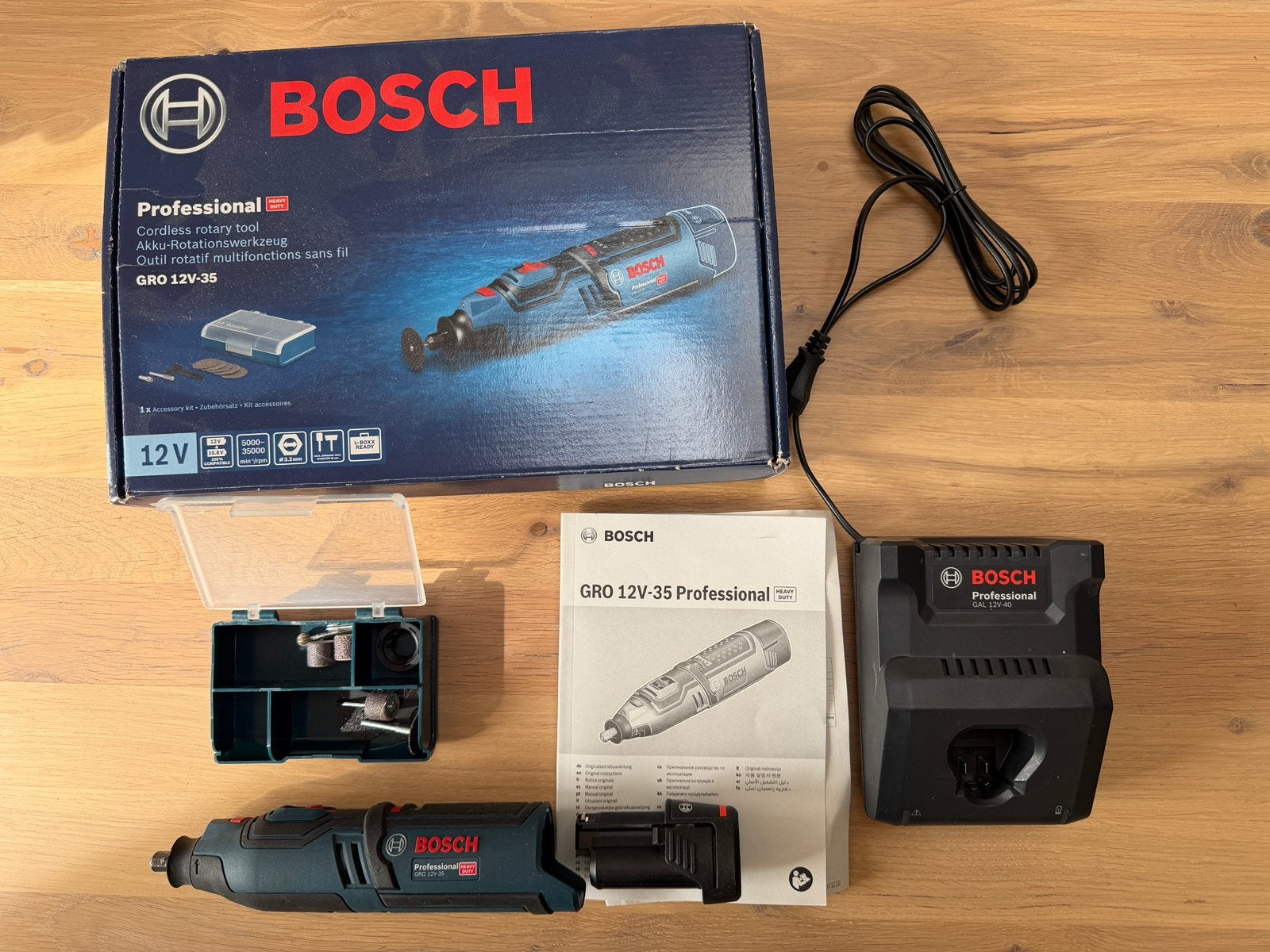 Bosch Professional Accu multitool GRO 12V-35 + accu & lader), Ophalen of Verzenden, Zo goed als nieuw