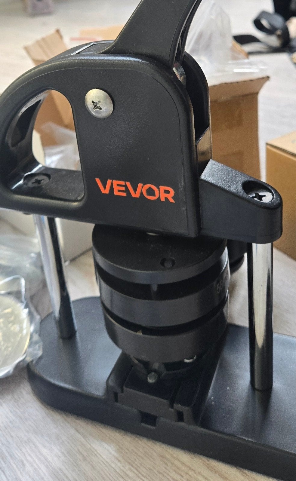 Vevor Badge Machine/ button maker met diverse onderdelen, Zwart, Overige thema's, Gereedschap of Toebehoren, Zo goed als nieuw