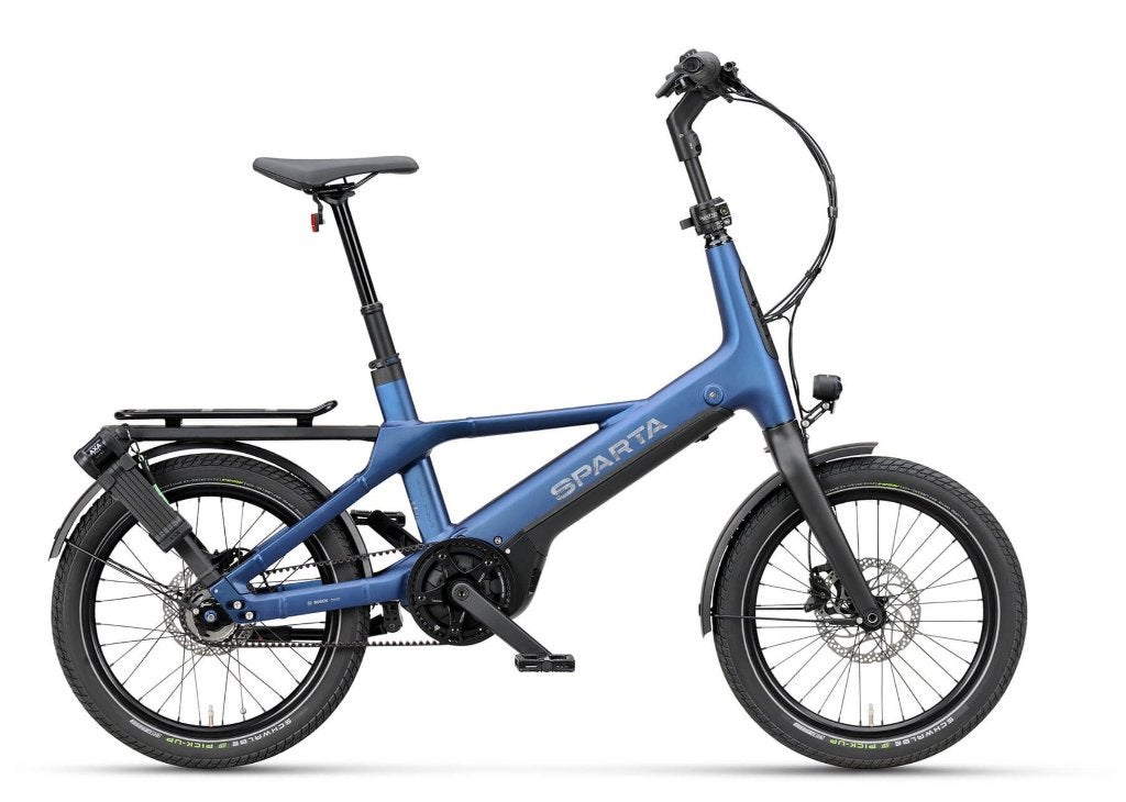 Sparta s-Compact blauw zgan, Fietsen en Brommers, Ophalen, Zo goed als nieuw, 50 km per accu of meer, Sparta