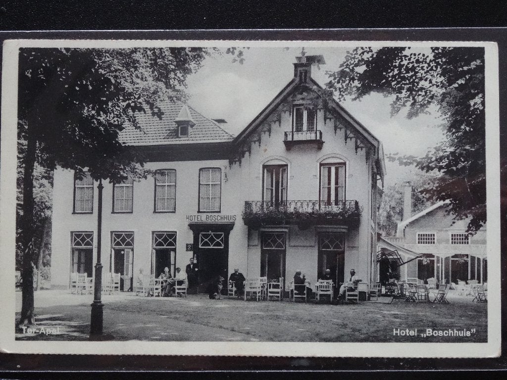 TER APEL   Hotel Boschhuis, Verzamelen, Verzenden, Voor 1920, Gelopen, Groningen