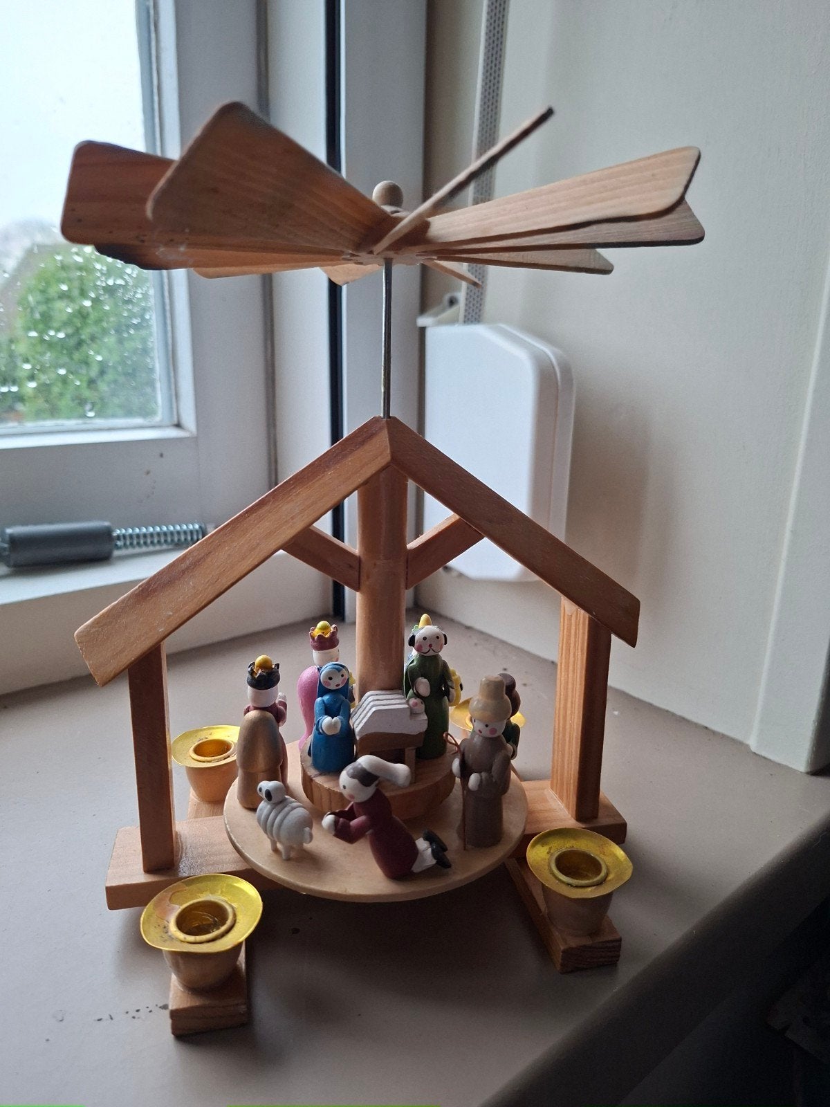 Vintage kerst carroussel van vroeger,kerststal, Diversen, Ophalen of Verzenden, Zo goed als nieuw, Nvt, Nvt