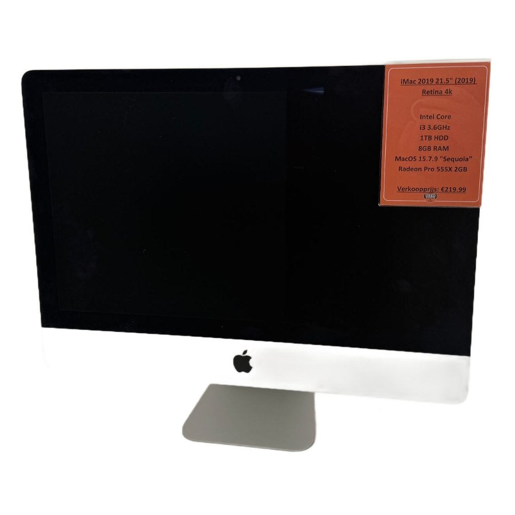 Apple iMac 2019 21.5inch 4K | i3 1TB HDD 8GB RAM, Ophalen, Toulonselaan 72, IMac, Zo goed als nieuw