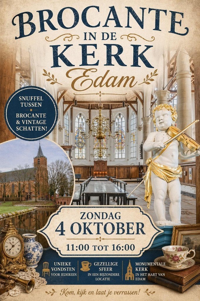 Brocante in de Kerk Edam 2026, Drie personen of meer