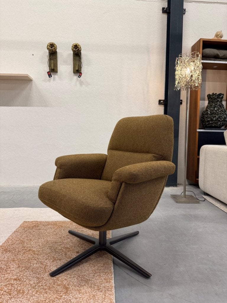 Nieuw Leolux Evidence Entro One Draai Fauteuil Stof Stoel, Huis en Inrichting, Leolux, Info@leolux.nl, Nieuw, 75 tot 100 cm