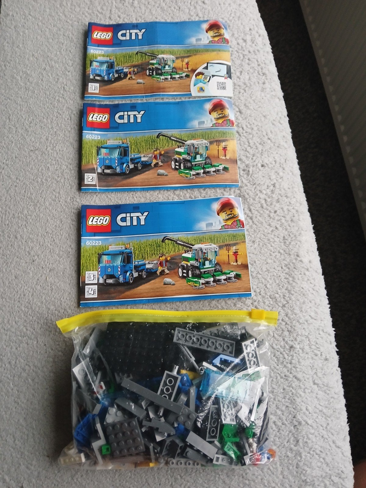 LEGO City 60223 Harvester Transport met instructies, Lego, Ophalen of Verzenden, Complete set, Inclusief instructies