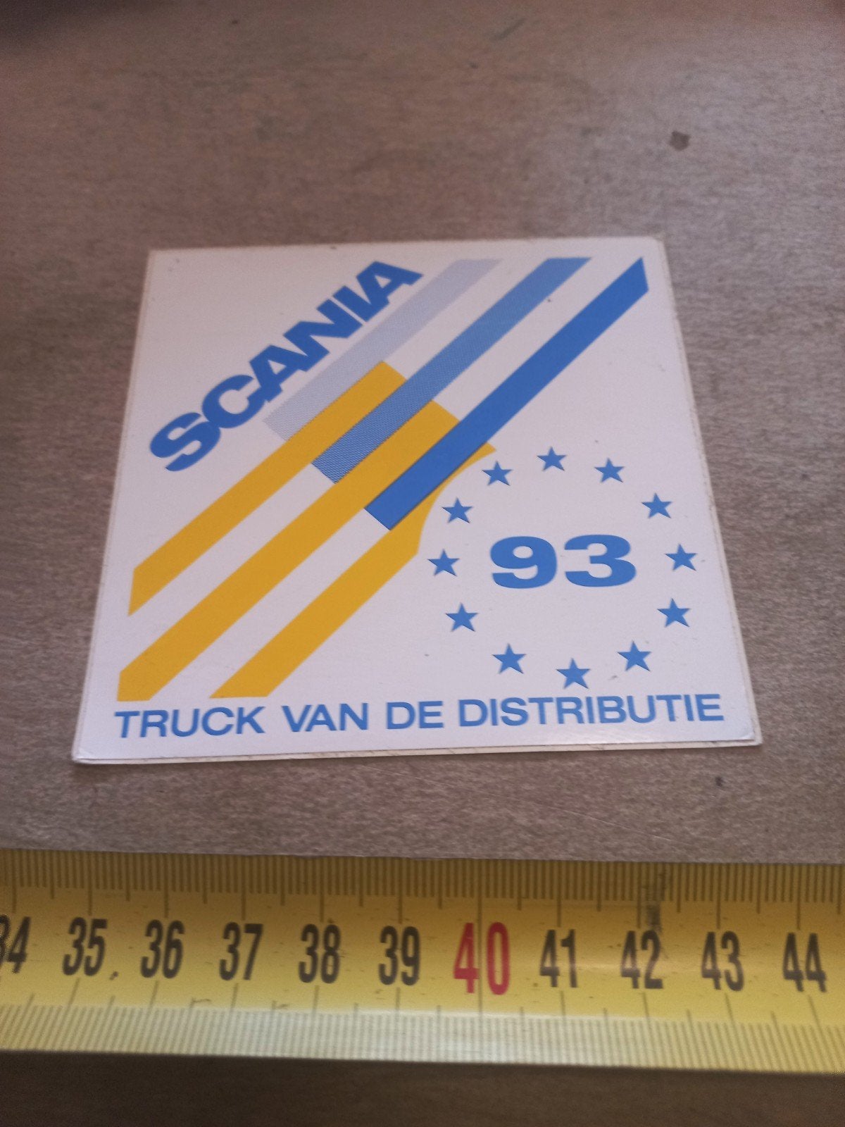 Scania '93 Truck van de Distributie Sticker, Verzamelen, Ophalen of Verzenden, Zo goed als nieuw