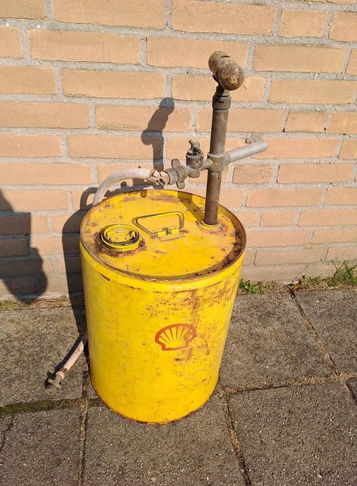 shell vintage oude olieton, Ophalen, Gebruikt