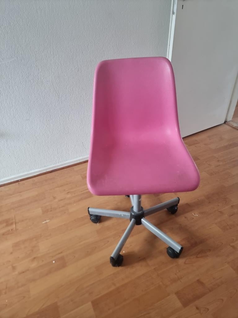 Roze bureaustoel, Huis en Inrichting, Bureaustoelen, Ophalen, Gebruikt, Roze, Bureaustoel