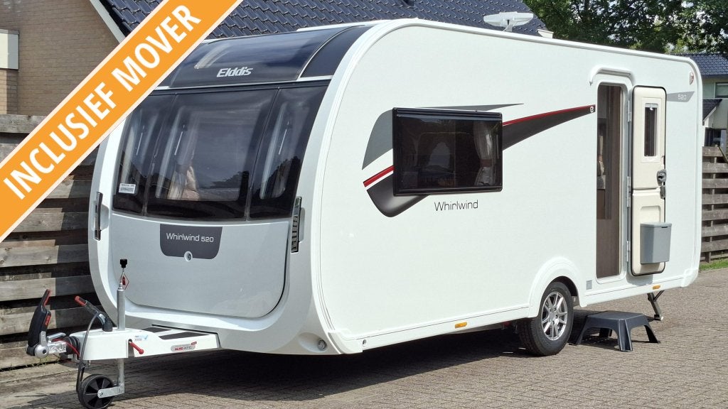 Elddis Whirlwind 520 Nieuw 2026, incl. Mover !, Caravans en Kamperen, Standaardzit, Elddis, Lengtebed, Tot en met 2