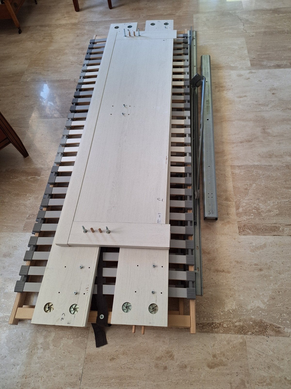 Ikea Brusali wit bed 140x200cm, Ophalen, Gebruikt, Wit, Tweepersoons