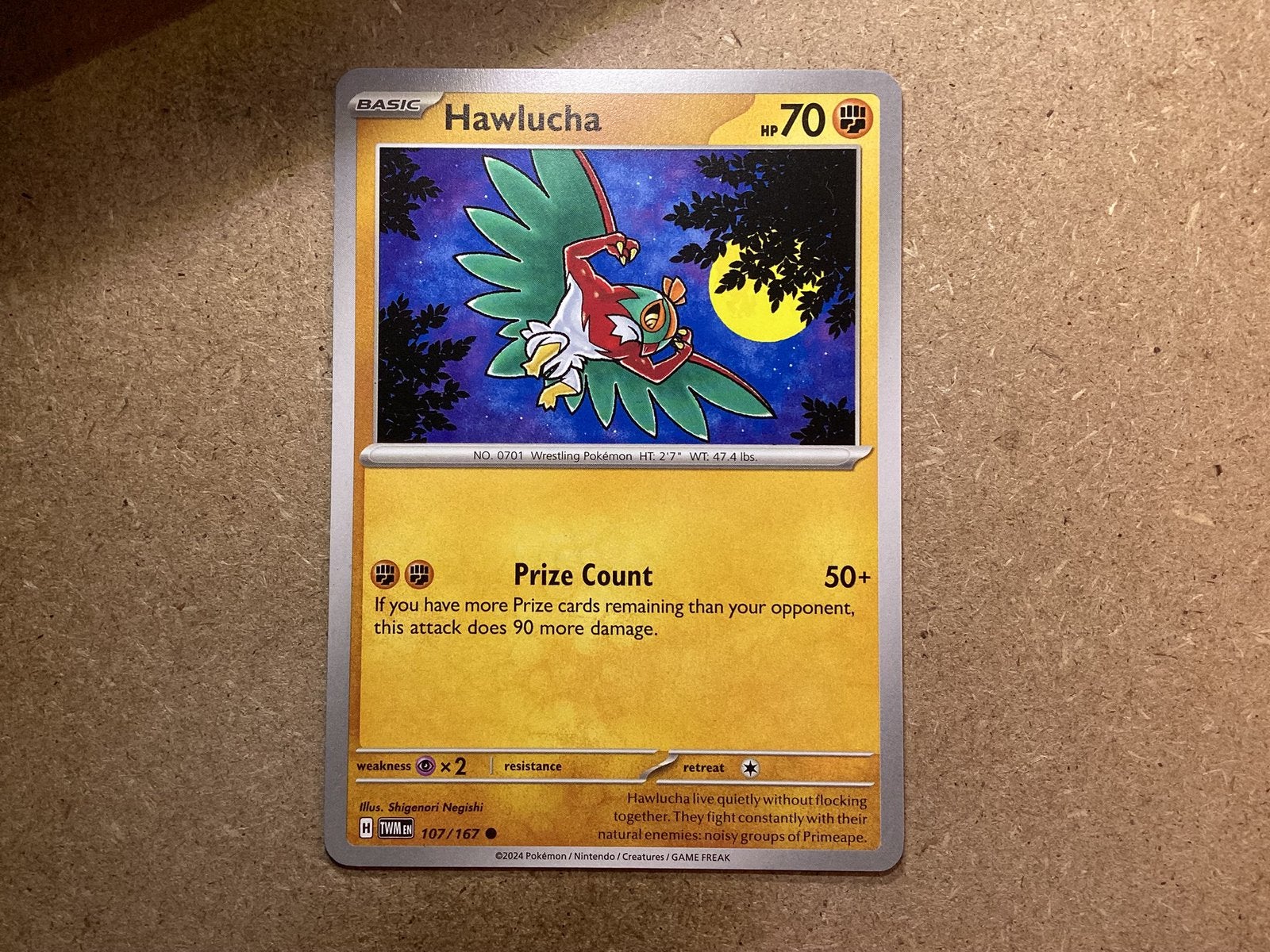 1x Hawlucha [TWM 107/167] (Near Mint), Ophalen of Verzenden, Zo goed als nieuw, Losse kaart