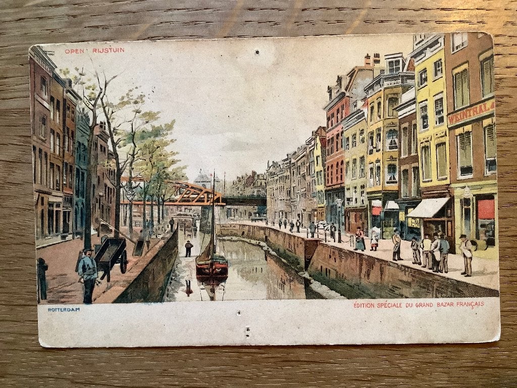 Rotterdam 1908 kaart Bazar Francais, Ophalen of Verzenden, Voor 1920, Zuid-Holland