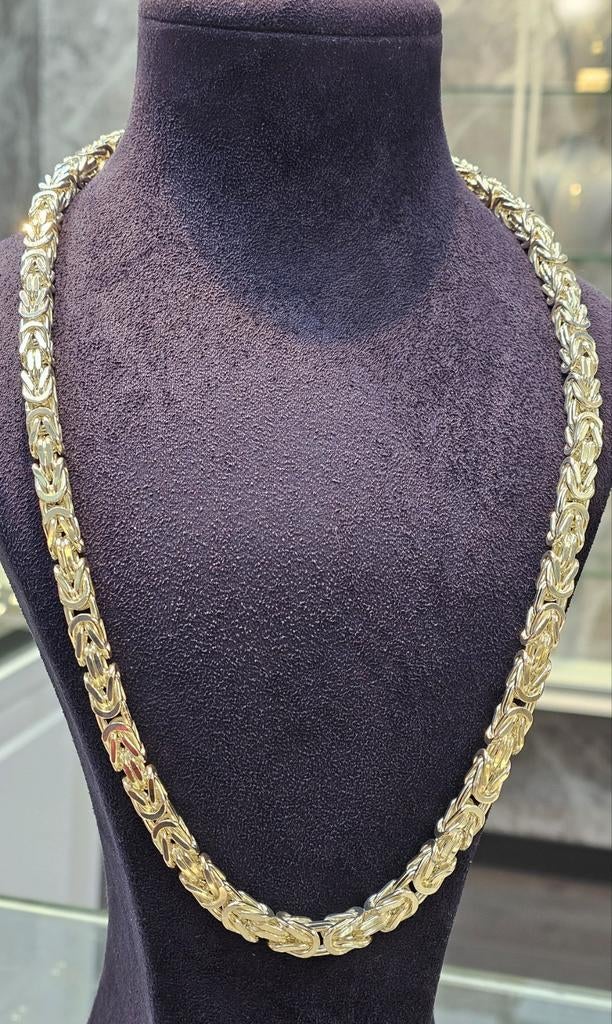 Massiefe Koningsketting zilver 65cm, Ophalen of Verzenden, Nieuw, Zilver, Zilver