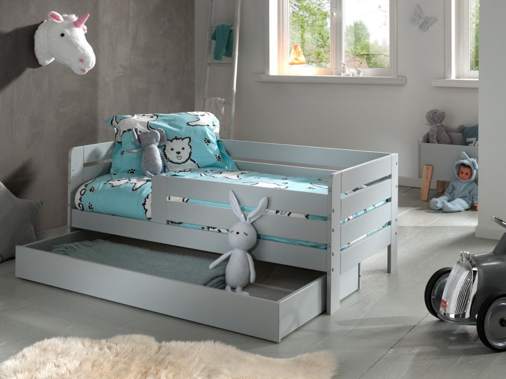 Peuterbed Toddler 71 grijs, Kinderen en Baby's, Kinderkamer | Bedden, Niet ingevuld, Niet ingevuld, Niet ingevuld