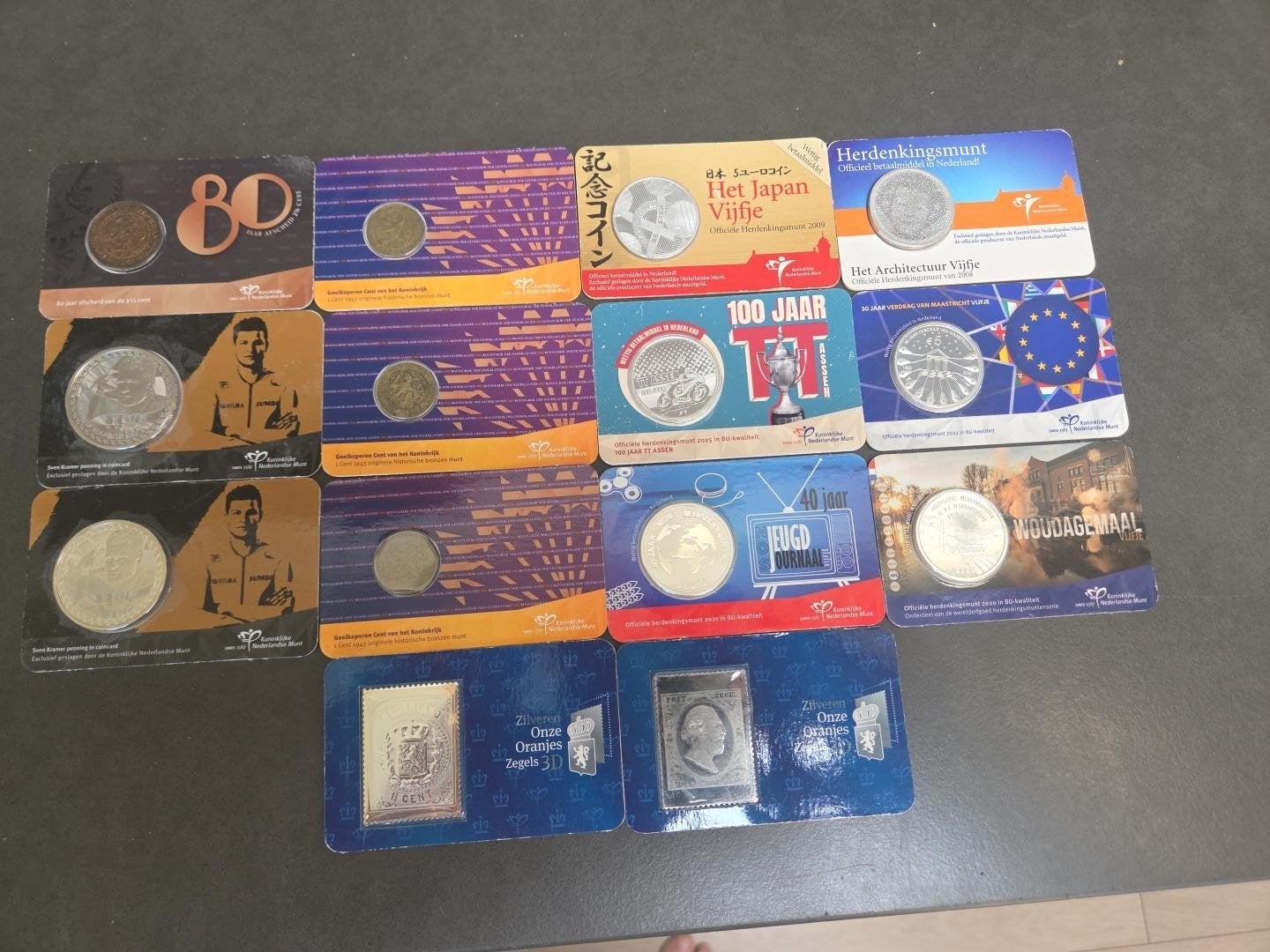 14 coincards, Zilver, Overige landen, Losse munt, Overige waardes