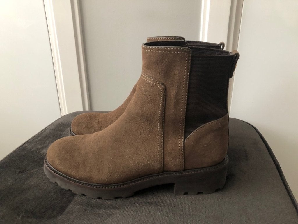 tory burch chelsea enkellaars | 37, Kleding | Dames, Bruin, Verzenden, Lage of Enkellaarzen, Zo goed als nieuw