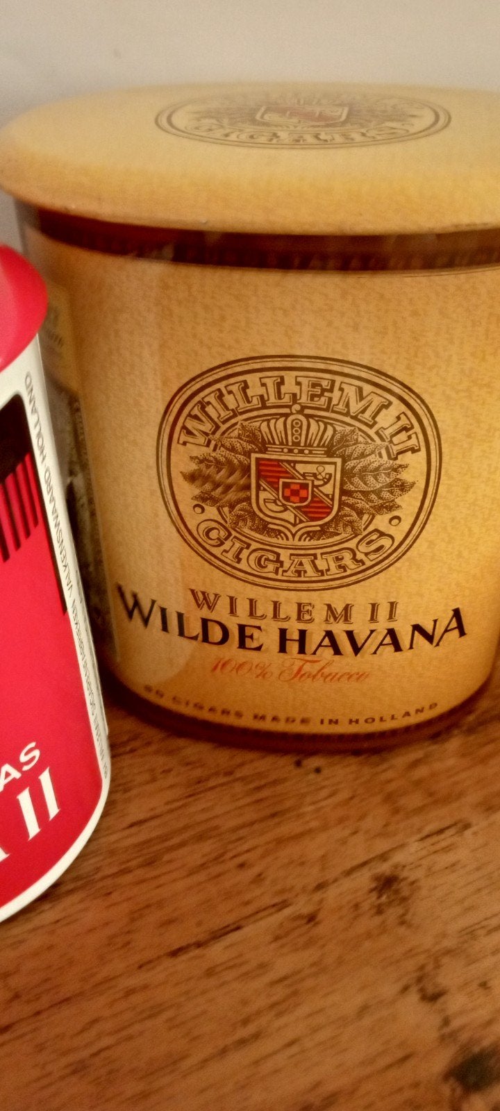 Vintage Willem II Wilde Havana sigarenblik, Verzamelen, Ophalen of Verzenden, Zo goed als nieuw, Overige, Overige merken